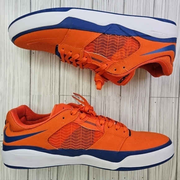 Nike SB Isod Wair Premium Skate Shoes in Orange Black and Blue Jay Size 12 NWOB - Picture 7 of 14